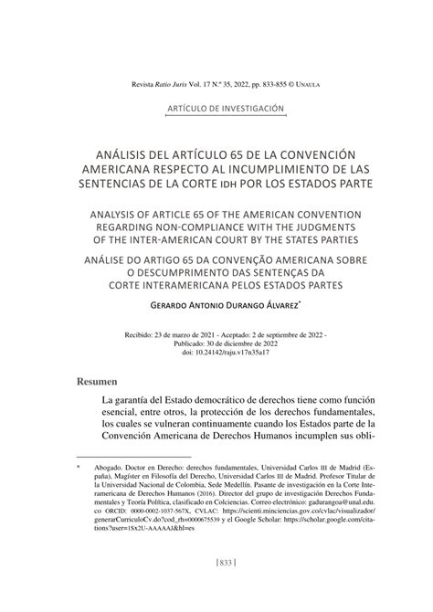 PDF Análisis del Artículo 65 de la Convención Americana respecto al