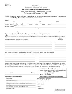 Fillable Online Dcfs Authorization Form John Giordano Fax Email Print