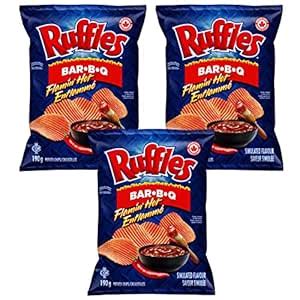 Amazon Ruffles Flamin Hot Bar B Q Potato Chips G Oz Pack Of