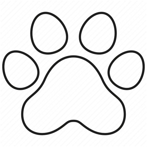 White Dog Paw Print Clip Art