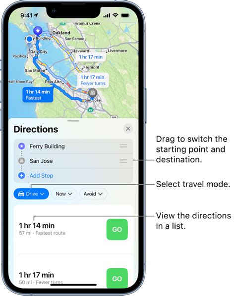 Select Other Route Options In Maps On Iphone Apple Support Mn