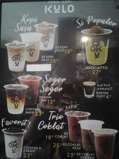 Menu At Kedai Kopi KULO Karawaci Kadu