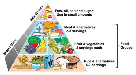 Food Pyramid - HEALTHY EATING