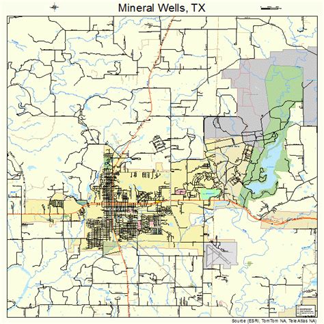 Mineral Wells Texas Street Map 4848684