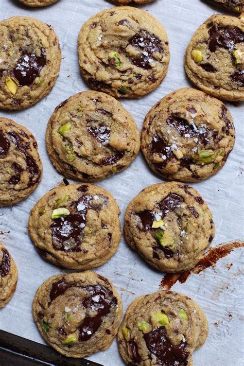 Thick Chewy Dark Chocolate Chunk Pistachio Cookies The Vivid