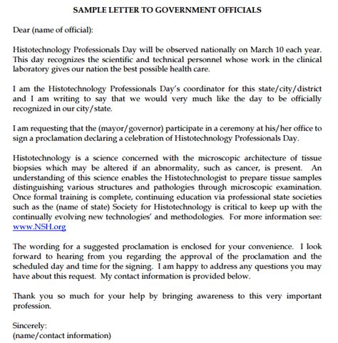 Government Letter Formats To Govt Officials Writing Letters