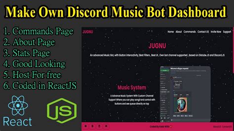 How To Setup Discord Music Dashboard Without Coding Host Discord