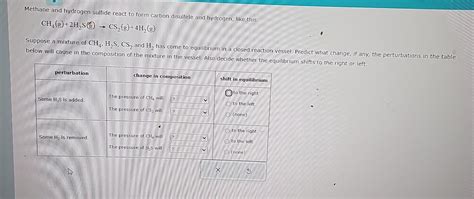 Solved Ch4 G 2h2 S G →cs2 G 4h2 G Suppose A Mixture