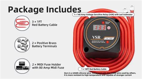 Dual Battery Isolator 12v 140 Amp With Voltage Display Smart Battery Isolator Battery Disconnect