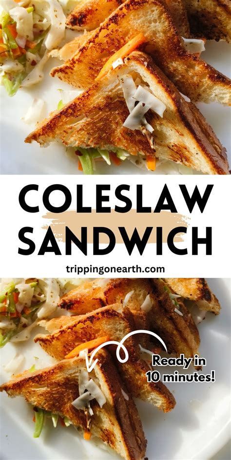 Coleslaw Sandwich: Perfect Homemade Lunch in 10 Minutes! - Tripping On ...