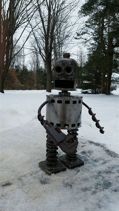 Scrap Metal Robot Sculpture | Etsy