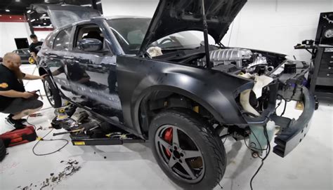 dodge magnum hellcat redeye swap   awesome  difficult project