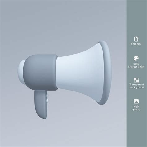 Premium Psd Psd Megaphone Speaker 3d Illustration