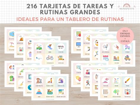 Tarjetas De Rutinas Grandes Horario Ni Os Organizaci N Espa Ol