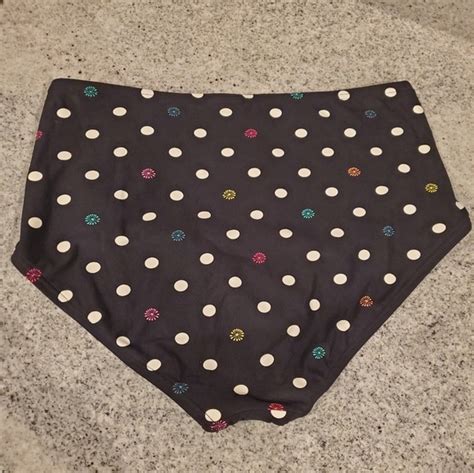 Coco Rave Swim Coco Rave High Waisted Bikini Bottoms Polka Dots
