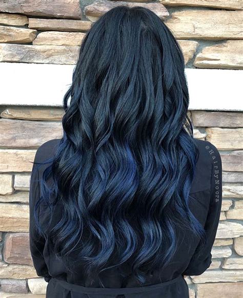 43 Beautiful Blue Black Hair Color Ideas to Copy ASAP – StayGlam