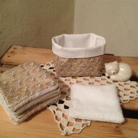 Lot De Lingettes Lavables R Alis Es En Tissu Coton Imprim Et En