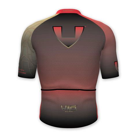 Comprar maillot ciclismo manga corta rojo dorado VIÓ Exclusive Wear