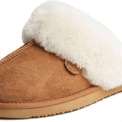 Dearfoams Women S Fireside Sydney Shearling Fur Indoor Outdoor Scuff