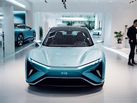 Premium Photo | Nio electric car in a showroom