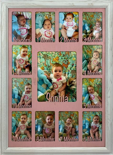 Baby Year Picture Frame Collage - Personalized - 19x27