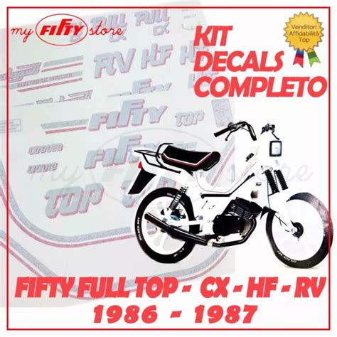 Kit Adesivi Decals Completo Malaguti Fifty Full Cx Colore Bianco