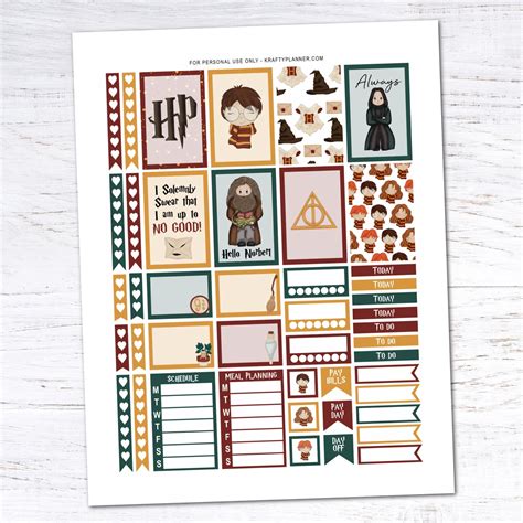 Harry Potter Stickers Printable Free Printable