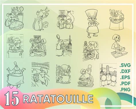 Scrapbooking Vector Clipart Cricut Remy Ratatouille 004 Svg Dxf Eps Pdf