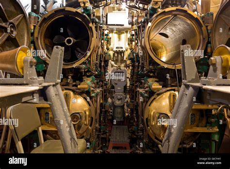 Us World War Ii Submarine Interior Stock Photo Alamy