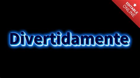 Divertidamente D With Blue Glow Text Effect Generator