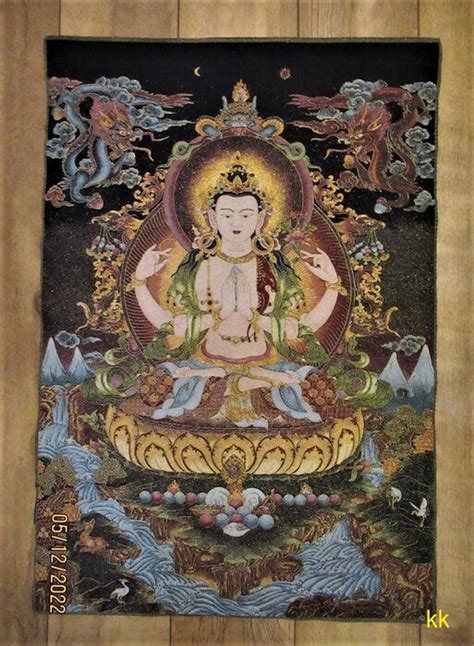 Thangka Original Vierarmiger Guanyin Bodhisattva Catawiki