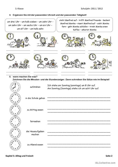 Alltag Und Freizeit Allgemeine Deutsch Daf Arbeitsbl Tter Pdf Doc