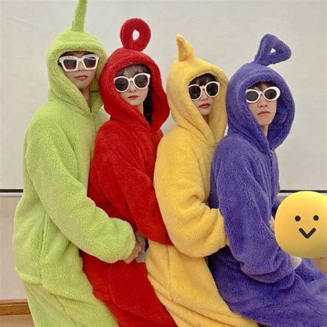 Adult Unisex Funny Teletubbies Costume Men Women Lovely Cartoon Teletubbies Cosplay Outfit For