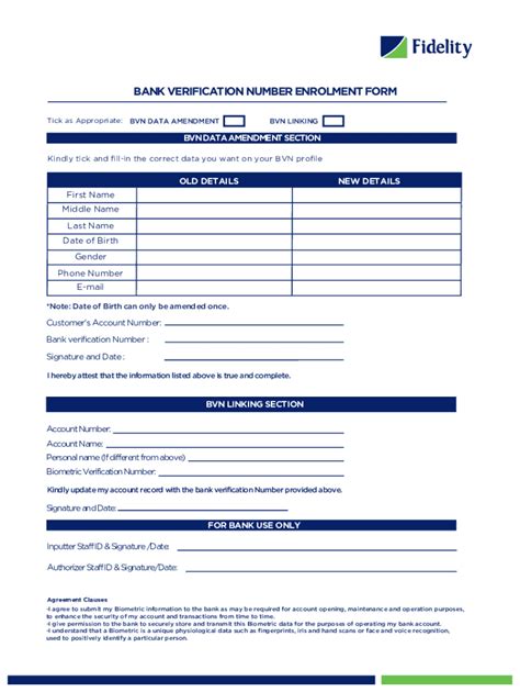 Fillable Online Bvn Enrolment Form Fax Email Print Pdffiller