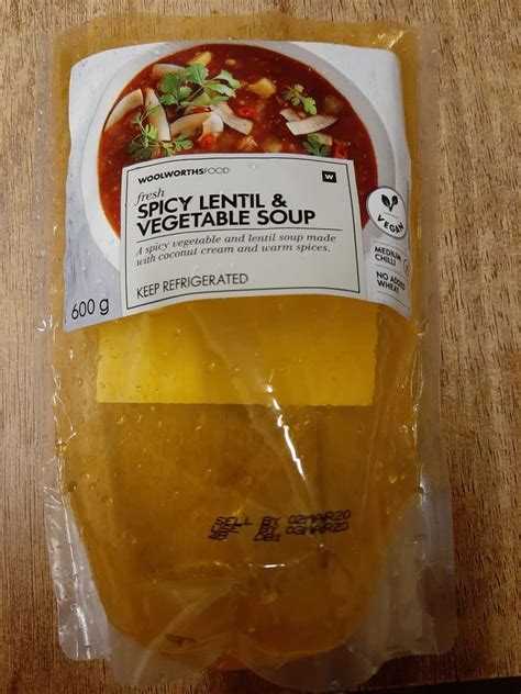 Woolworths Food Spicy Lentil Vegetable Soup Review Abillion