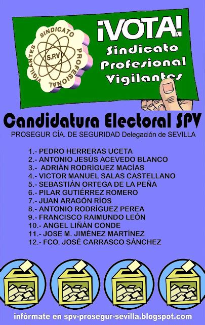 Sindicato Profesional De Vigilantes Candidatura Electoral Definitiva