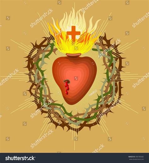 7417 Sacred Heart Stock Vectors Images And Vector Art Shutterstock