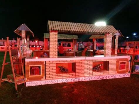 Pink White Hot Breads Wooden Catering Buffet Counter At Rs In