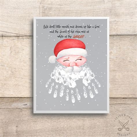 Santa Handprint Art/ Handprint Craft/ Preschool Craft/ Christmas ...