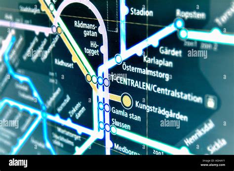 subway map of Stockholm city, Sweden Stock Photo - Alamy