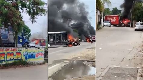 VIDEO Queman 6 vehículos en carretera Acapulco Zihuatanejo La Silla