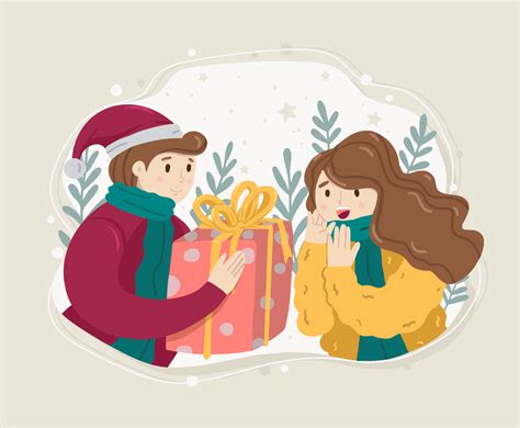 Christmas Gift Exchange Vector Art Graphics Freevector