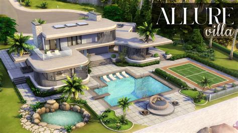 ALLURE VILLA 2 Bdr 2 Bth Luxury Estate The Sims 4 CC Speed Build