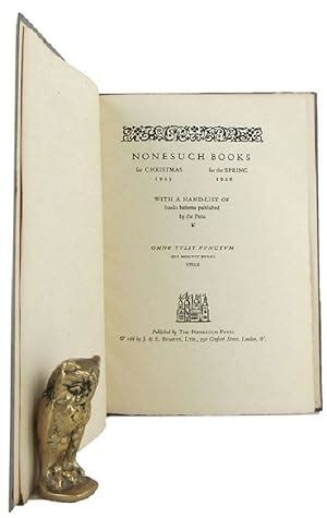 NONESUCH BOOKS FOR CHRISTMAS 1925 [and] FOR THE SPRING 1926. With a hand-list of books hitherto ...