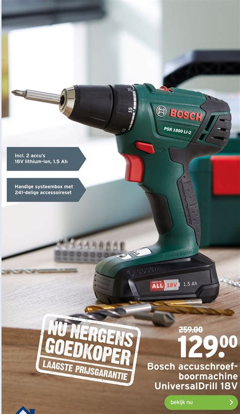 Bosch Accuschroef Boormachine UniversalDrill 18V Aanbieding Bij GAMMA