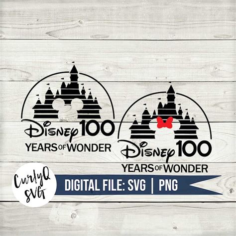 SVG 100 Years Of Wonder Castle Anniversary Mickey Minni Inspire