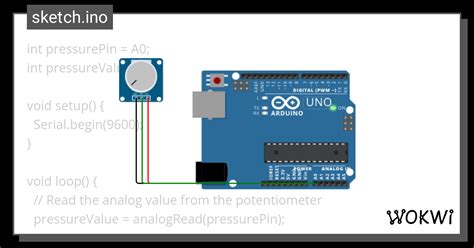 Pressure Transducer Wokwi Esp32 Stm32 Arduino Simulator