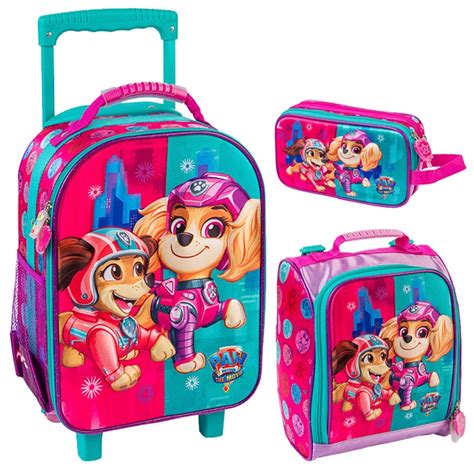 Mochila Premium Tamaño A 4 Paw Patrol Sky con Lonchera y cartuchera