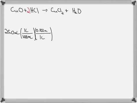 Solved 6 Copper Ii Oxide Reacts With Hydrochloric Acid To Produce Copper Ii Chloride And