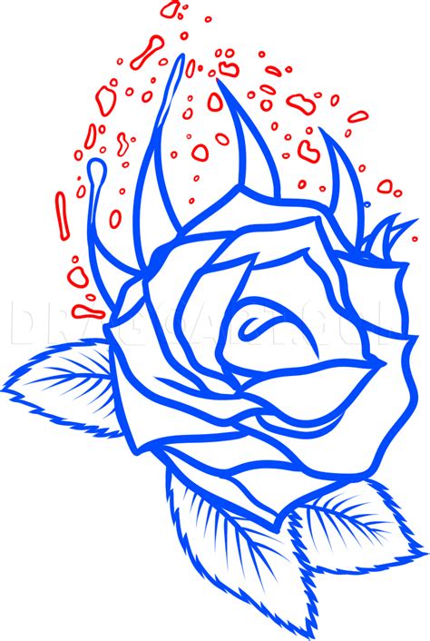 How To Draw A Rose Tattoo Design Step By Step Drawing Guide By Dawn